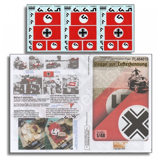 Decals for 1/48 WWII German Aerial Identification / Recognition Flags