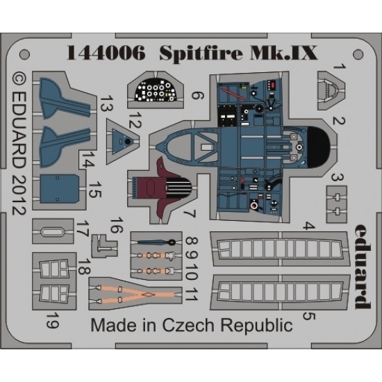 1/144 Supermarine Spitfire Mk.IX Interior Detail Set for Eduard kit