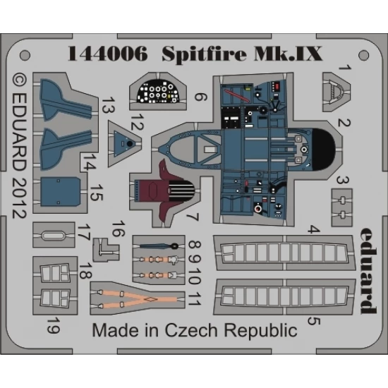 1/144 Supermarine Spitfire Mk.IX Interior Detail Set for Eduard kit