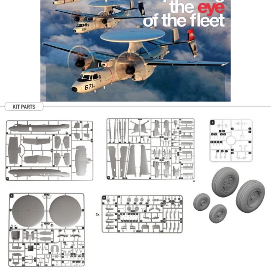 1/72 Eyes of the Fleet - US E-2C Hawkeye Twin-turboprop Naval Carrier Based Airborne