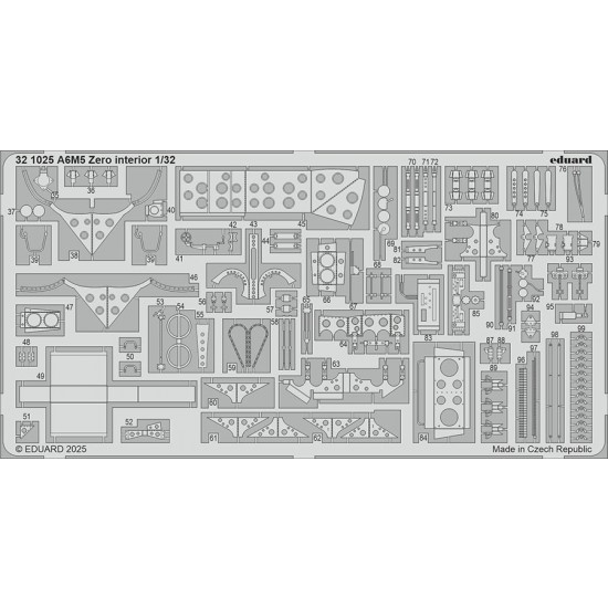 1/32 A6M5 Zero Interior PE set for Tamiya kits