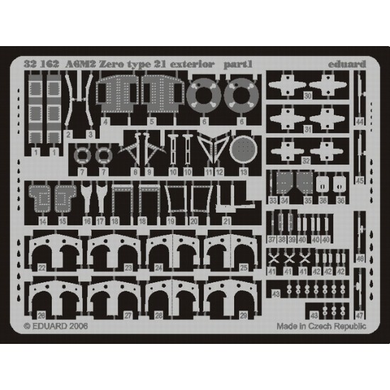 Photoetch for 1/32 Mitsubishi A6M2 Zero Type 21 Exterior for Tamiya kit