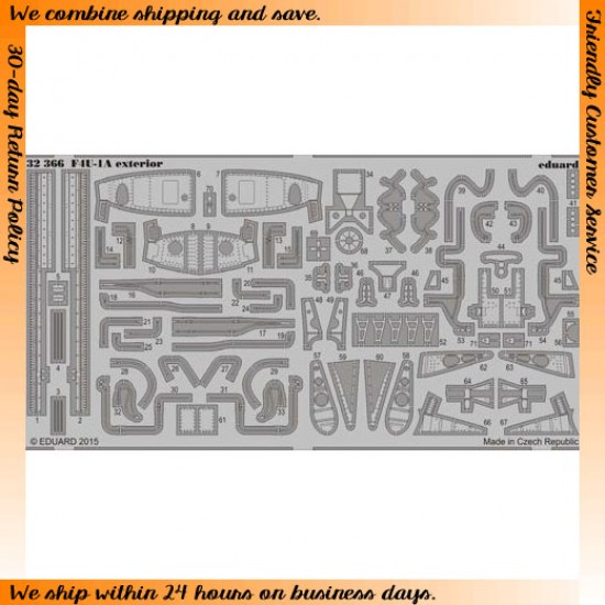 1/32 Vought F4U-1A Corsair Exterior Detail-up Set for Tamiya kit