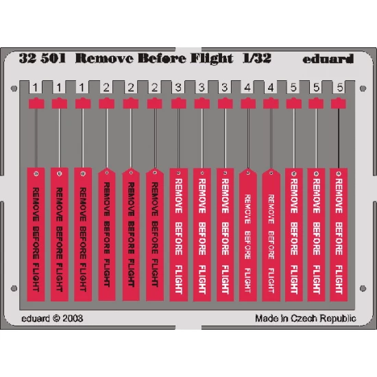 Colour Photoetch for 1/32 Remove Before Flight