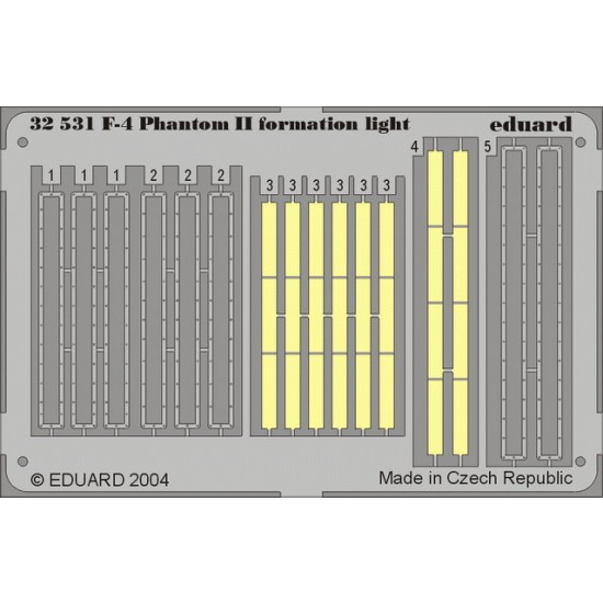 Colour Photoetch for 1/32 F-4 Formation Light for Tamiya kit