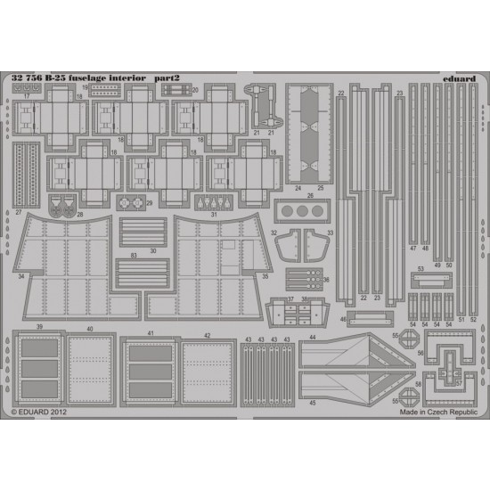 1/32 North American B-25 Mitchell Fuselage Interior Detail Set for HK Models kit