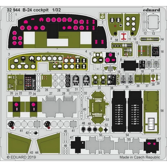 1/32 Consolidated B-24 Liberator Cockpit Detail Set for Hobby Boss kits