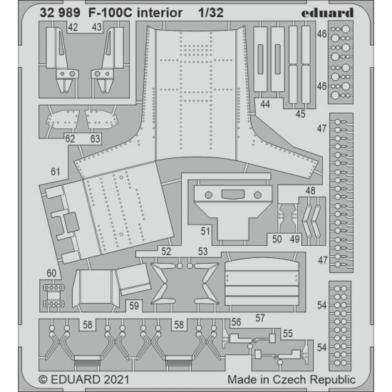 1/32 F-100C Super Sabre Interior Detail Set for Trumpeter kits