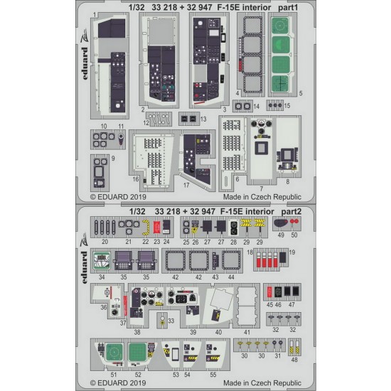 1/32 McDonnell Douglas F-15E Strike Eagle Interior Detail Set for Tamiya