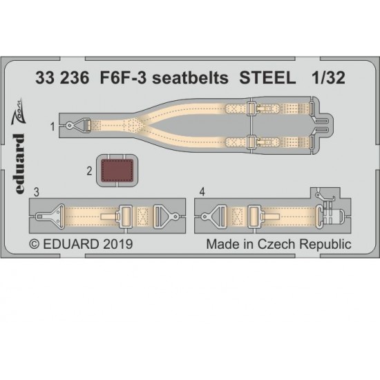 1/32 Grumman F6F-3 Hellcat Seatbelts for Trumpeter kits