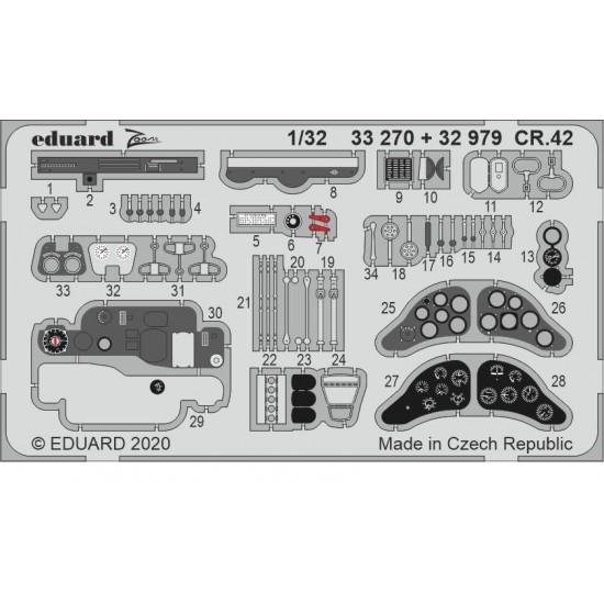 1/32 Fiat CR. 42 Detail Set for ICM kits
