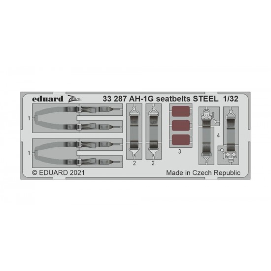 1/32 Bell AH-1G Cobra Seatbelts Detail Set for ICM kits
