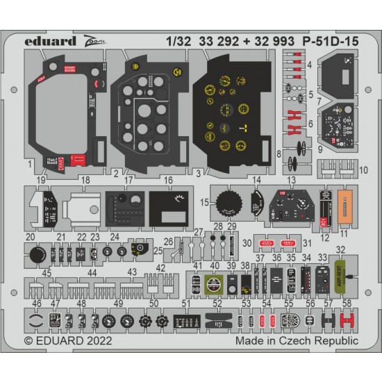 1/32 North American P-51D-15 Mustang Detail Set for Revell kits