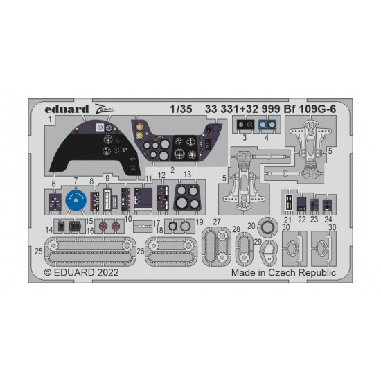 1/35 Messerschmitt Bf 109G-6 Detail Set for Border Model