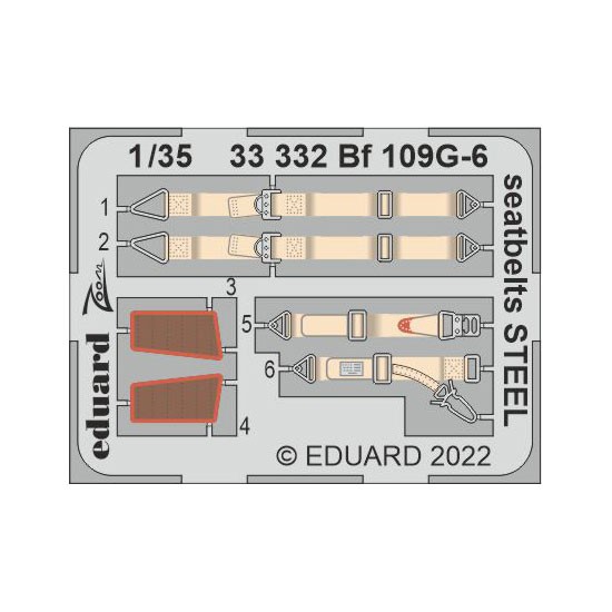 1/35 Messerschmitt Bf 109G-6 Seatbelts Set for Border Model