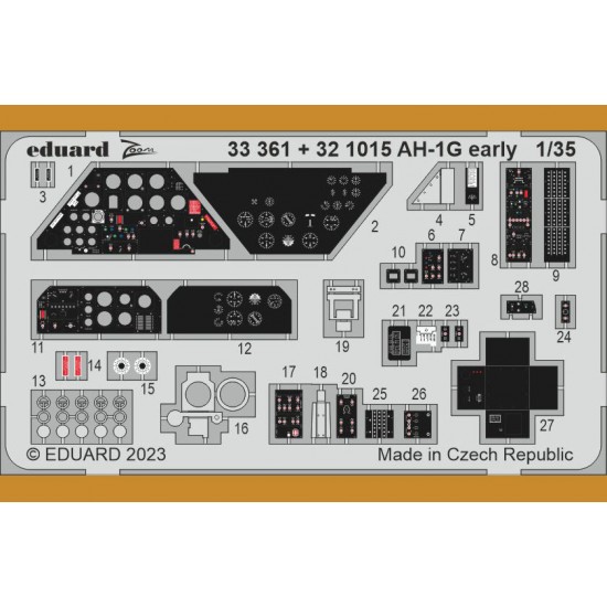 1/32 Bell AH-1G Cobra Early Photo-etched set for ICM kits
