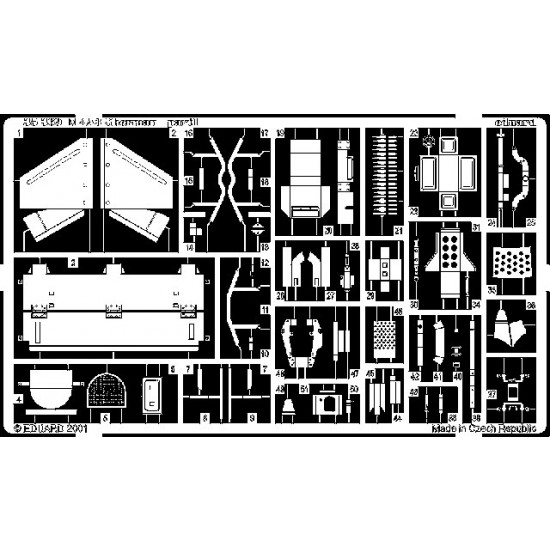 Photoetch for 1/35 M4A3 Sherman for Tamiya kit