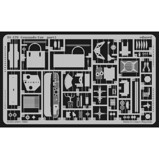 Photoetch for 1/35 WWII Willy's Jeep Commando Car for Italeri kit