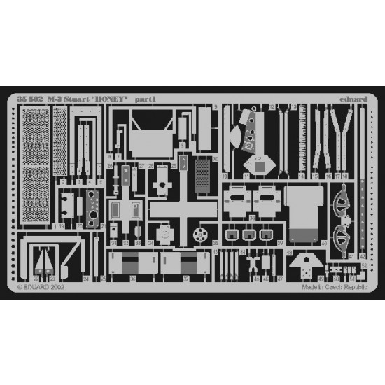 Photoetch for 1/35 British M3 Stuart "Honey" for Academy kit