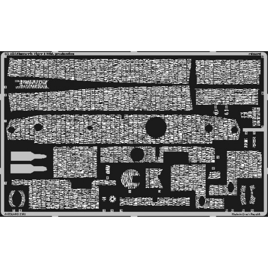 Photo-etched Zimmerit for 1/35 Tiger I Mid. Production for Academy