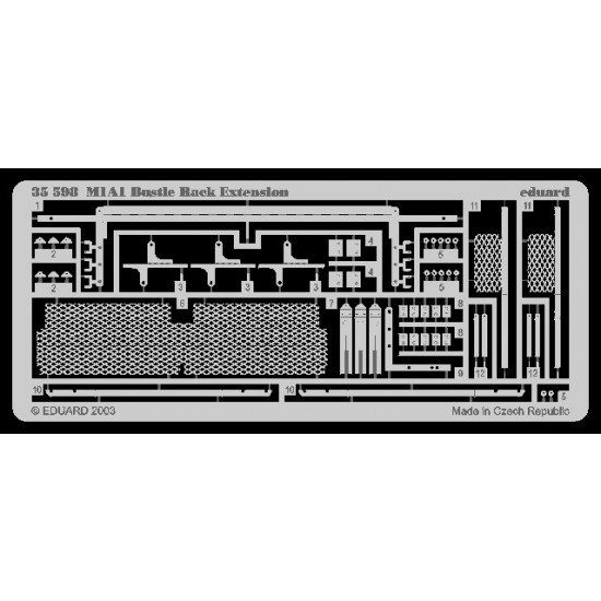 1/35 M1A1 Abrams Bustle Rack Extension for Tamiya kit