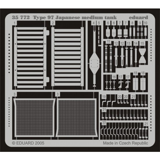 Photoetch for 1/35 JGSDF Type 97 Japanese Medium Tank for Tamiya kit