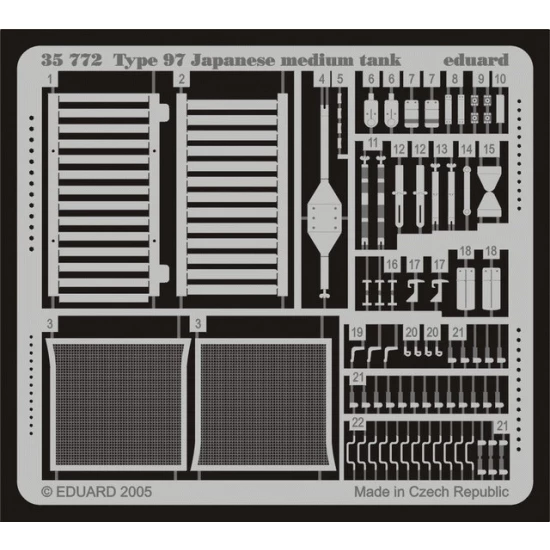 Photoetch for 1/35 JGSDF Type 97 Japanese Medium Tank for Tamiya kit