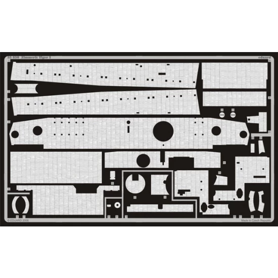 Photo-etched Zimmerit for 1/35 Tiger I for AFV Club kit