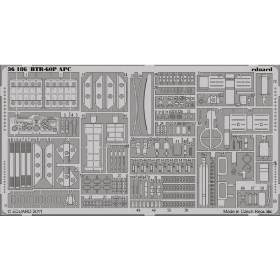 Photo-Etched set for 1/35 BTR-60P APC for Trumpeter kit