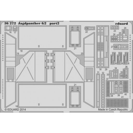 1/35 Jagdpanther G2 Photo-etched Detail-up set for Dragon kit