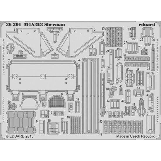 1/35 Sherman M4A3E8 Detail-up Set for Tamiya kit 