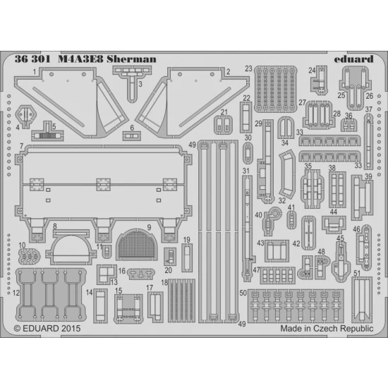 1/35 Sherman M4A3E8 Detail-up Set for Tamiya kit 