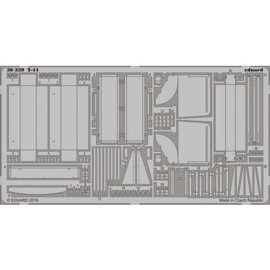 1/35 Soviet T-44 Medium Tank Detail Set for Miniart #35193 kit (1 Photo-Etched Sheet)