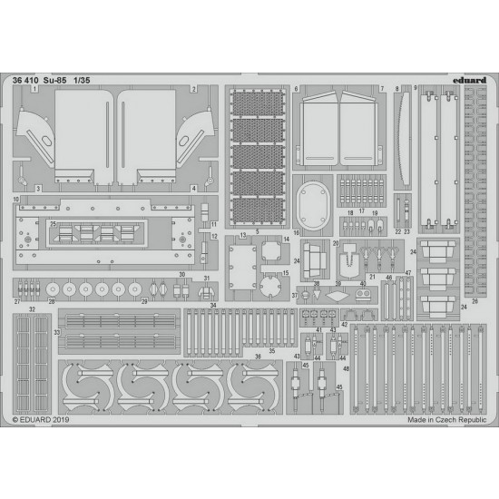 1/35 Su-85 Tank Destroyer Detail Set (Photo-etched Sheets) for Tamiya kits