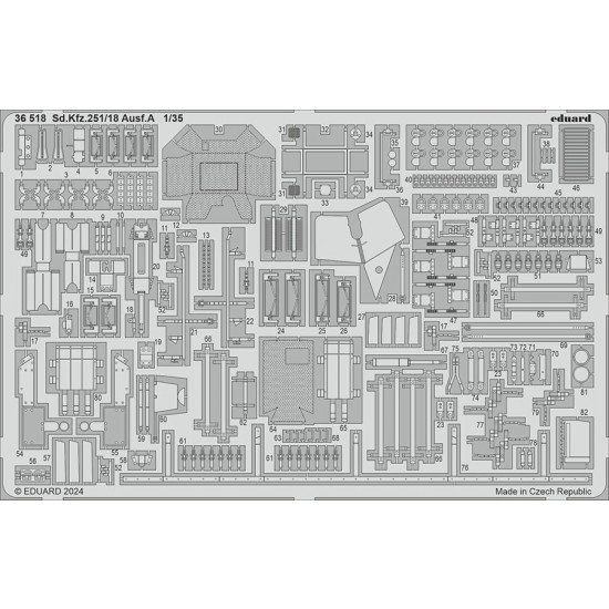 1/35 SdKfz. 251/18 Ausf. A Photo-etched set for ICM kits