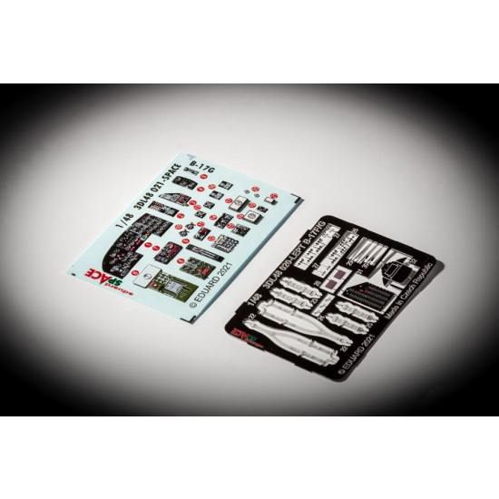 1/48 Boeing B-17G Flying Fortress Space 3D Decals & PE parts for HK Model kits