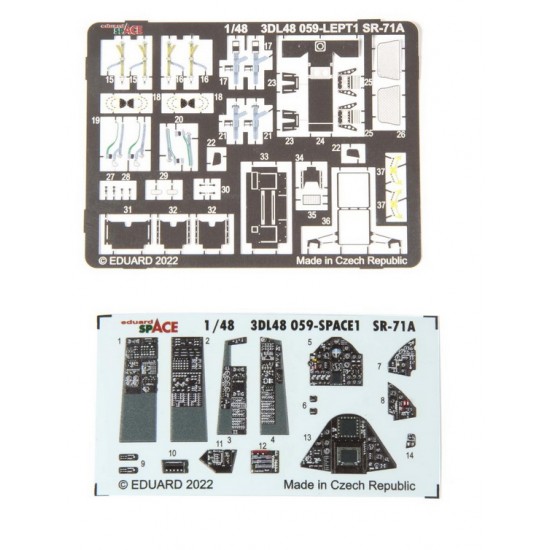 1/48 Lockheed SR-71A Blackbird Space Decals & PE parts for Revell kits