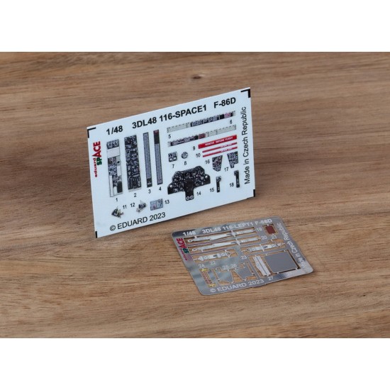 1/48 F-86D Sabre Cockpit 3D Decals & Detail Parts [Space] for Revell kits