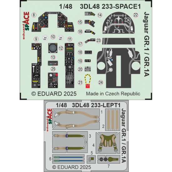 1/48 Jaguar Gr.1 / Gr.1A Interior Detail Set for Airfix kits