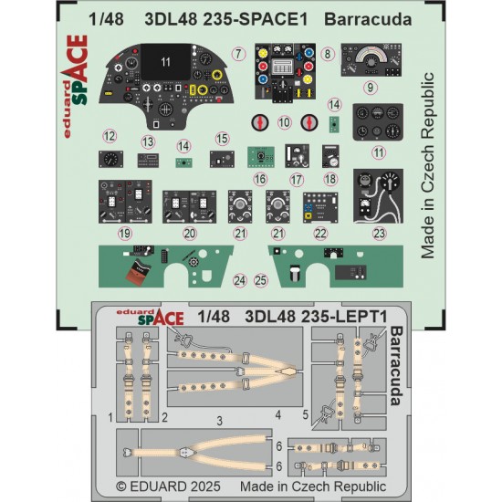 1/48 Fairey Barracuda Interior Detail Set for Trumpeter kits