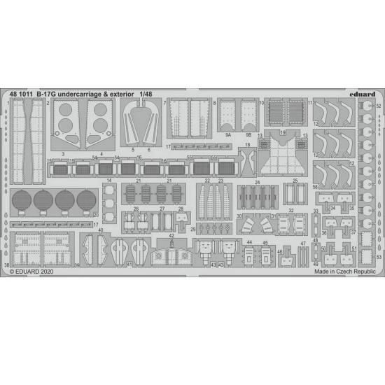 1/48 Boeing B-17G Flying Fortress Undercarriage & Exterior Detail set for HKM kits