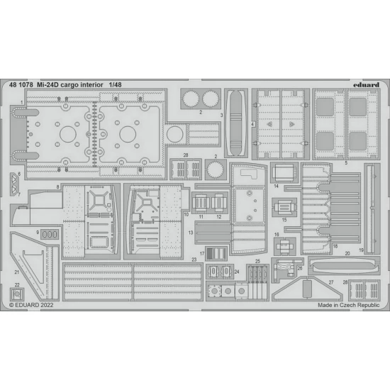1/48 Mil Mi-24D Cargo Interior Detail set for Trumpeter kits