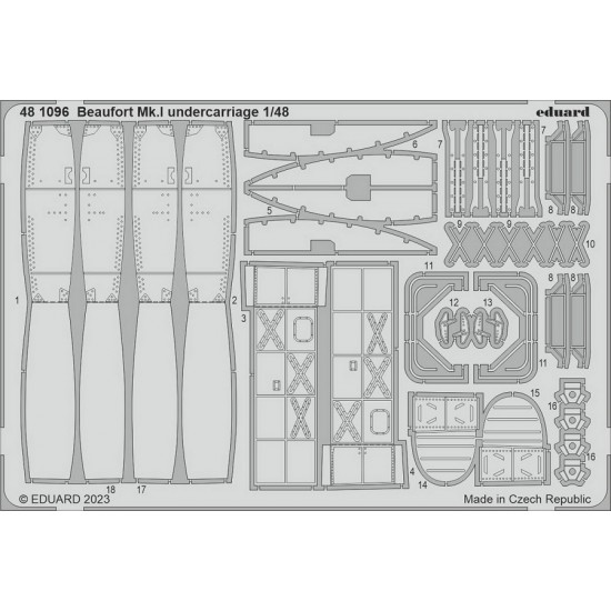 1/48 Bristol Beaufort Mk.I Undercarriage Detail set for ICM kits