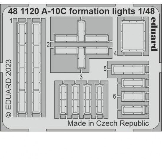 1/48 A-10C Thunderbolt II Formation Lights Photo-etched set for Academy kits