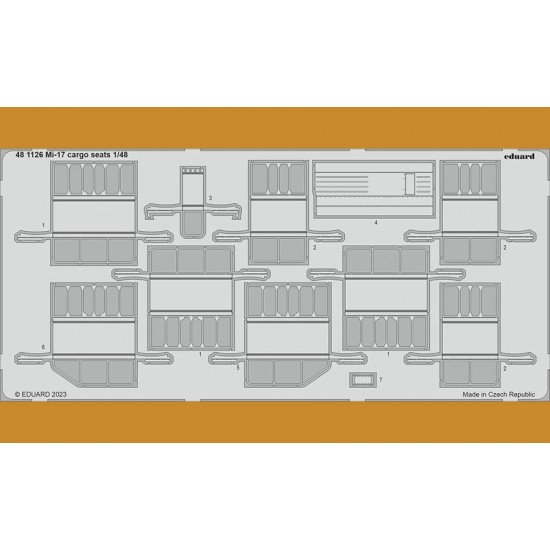 1/48 Mil Mi-17 Cargo Seats Photo-etched set for Trumpeter kits