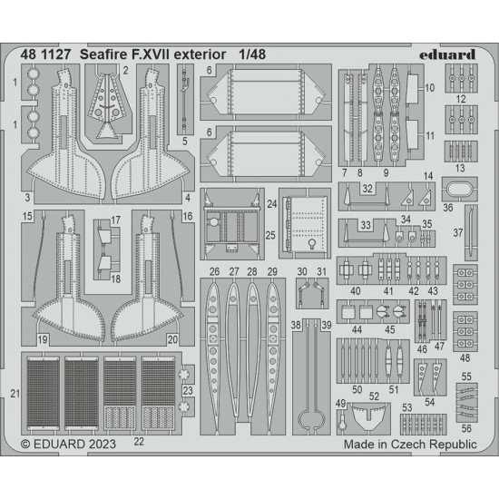 1/48 Supermarine Seafire F.XVII Exterior Photo-etched set for Airfix kits