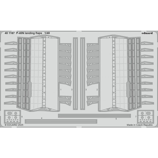 1/48 Curtiss P-40N Landing Flaps for Eduard kits