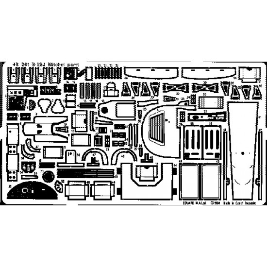 Photoetch for 1/48 North American B-25J Mitchell for Monogram kit