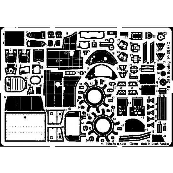 Photoetch for 1/48 P-26 A/C Peashoper for Hobbycraft kit