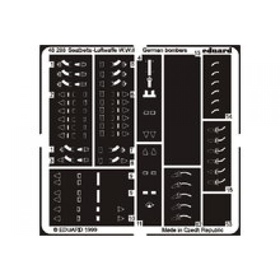 Photoetch for 1/48 Luftwaffe Bombers Seatbelts 